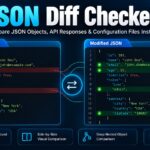 Compare JSON files side by side showing added and removed values highlighted