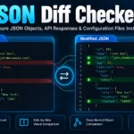Compare JSON files side by side showing added and removed values highlighted